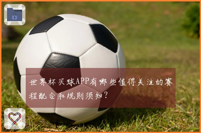 世界杯买球APP有哪些值得关注的赛程配合和规则须知？